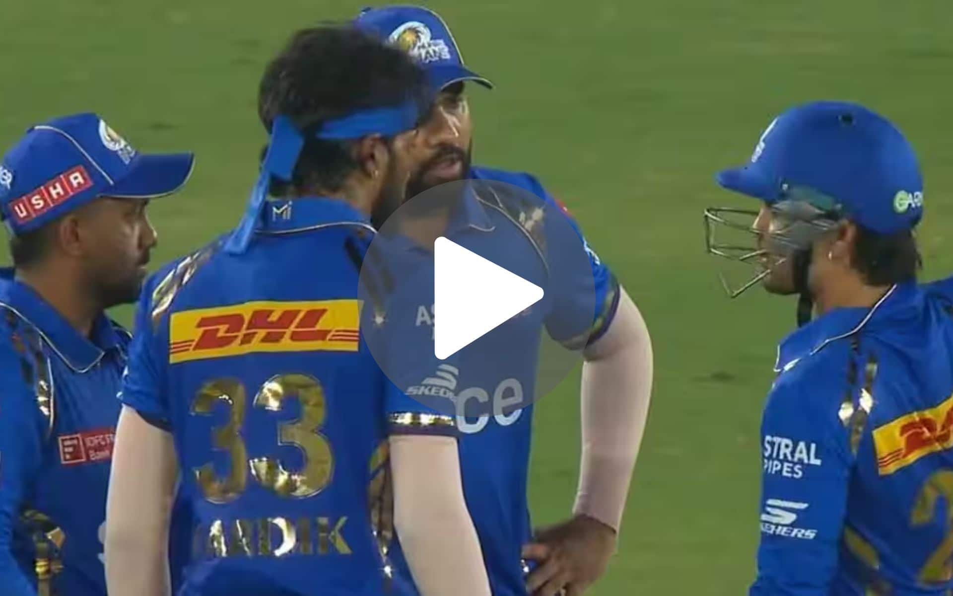 [Watch] Rohit Sharma, Bumrah Visibly Frustrated With Pandya's Captaincy In GT vs MI